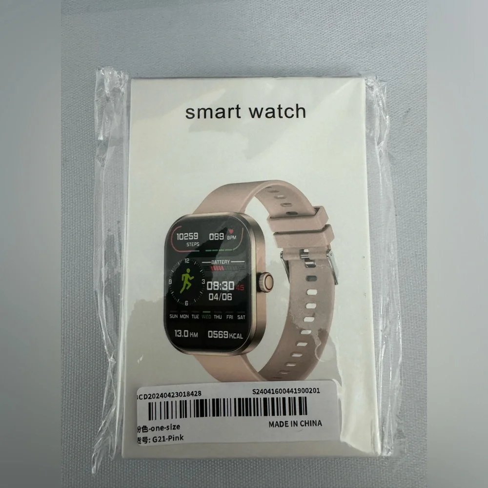Multifunctional Smartwatch G21 Pink Support iPhone And Android